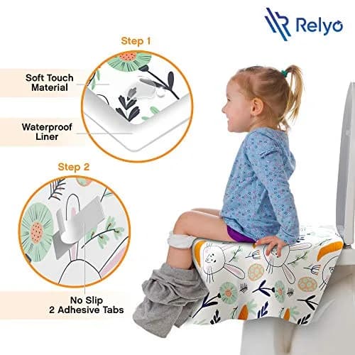 Relyo Disposable Toilet Seat Covers 20 Pack Easter Bunny | Waterproof & Non-Slip for Travel & Potty Training thumbnail 3