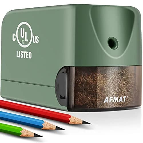AFMAT Electric Pencil Sharpener Heavy Duty Classroom Use 10000 Sharpenings | UL Listed Green thumbnail 1
