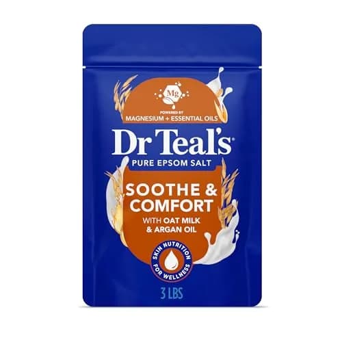 Dr Teal's Epsom Salt Magnesium Soak, Soothe & Comfort with Oat Milk & Argan Oil, 48 oz | Muscle Relaxation & Skin Nourishment thumbnail 1
