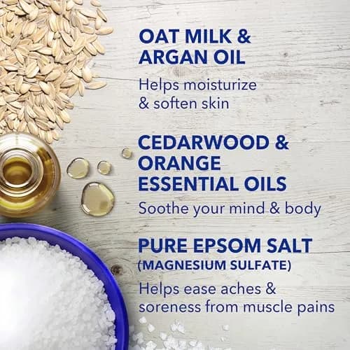 Dr Teal's Epsom Salt Magnesium Soak, Soothe & Comfort with Oat Milk & Argan Oil, 48 oz | Muscle Relaxation & Skin Nourishment thumbnail 6