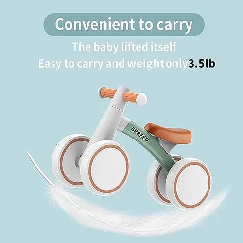 SEREED Baby Balance Bike Green 1.6kg (3.6 lb) | ASTM-Tested for Toddlers 12-24 Months thumbnail 4