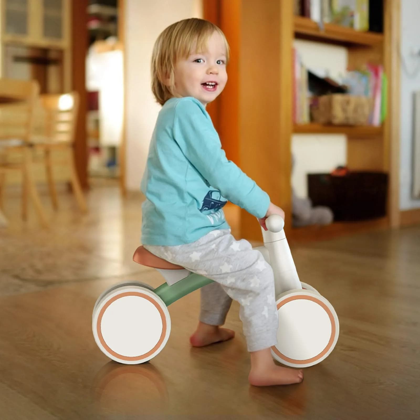 SEREED Baby Balance Bike for 1 Year Old Girl Gifts, Toddler Walker, 12-24 Months, Green - view 9