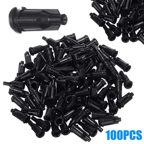 Jyving Syringe Luer Stop Caps 100PCS Black | Sealing Fittings for Lab Use thumbnail 2
