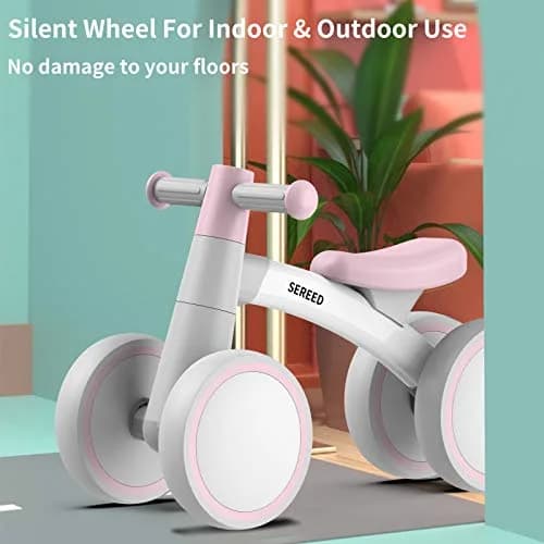 SEREED Baby Balance Bike for 1 Year Old Boy Girl, First Birthday Gift Toy | Aluminum Alloy Frame, 12-24 Months Toddler Bike thumbnail 5