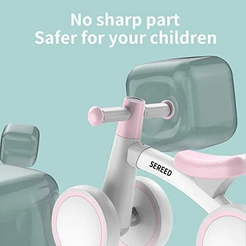 SEREED Baby Balance Bike for 1 Year Old Boy Girl, First Birthday Gift Toy | Aluminum Alloy Frame, 12-24 Months Toddler Bike thumbnail 6