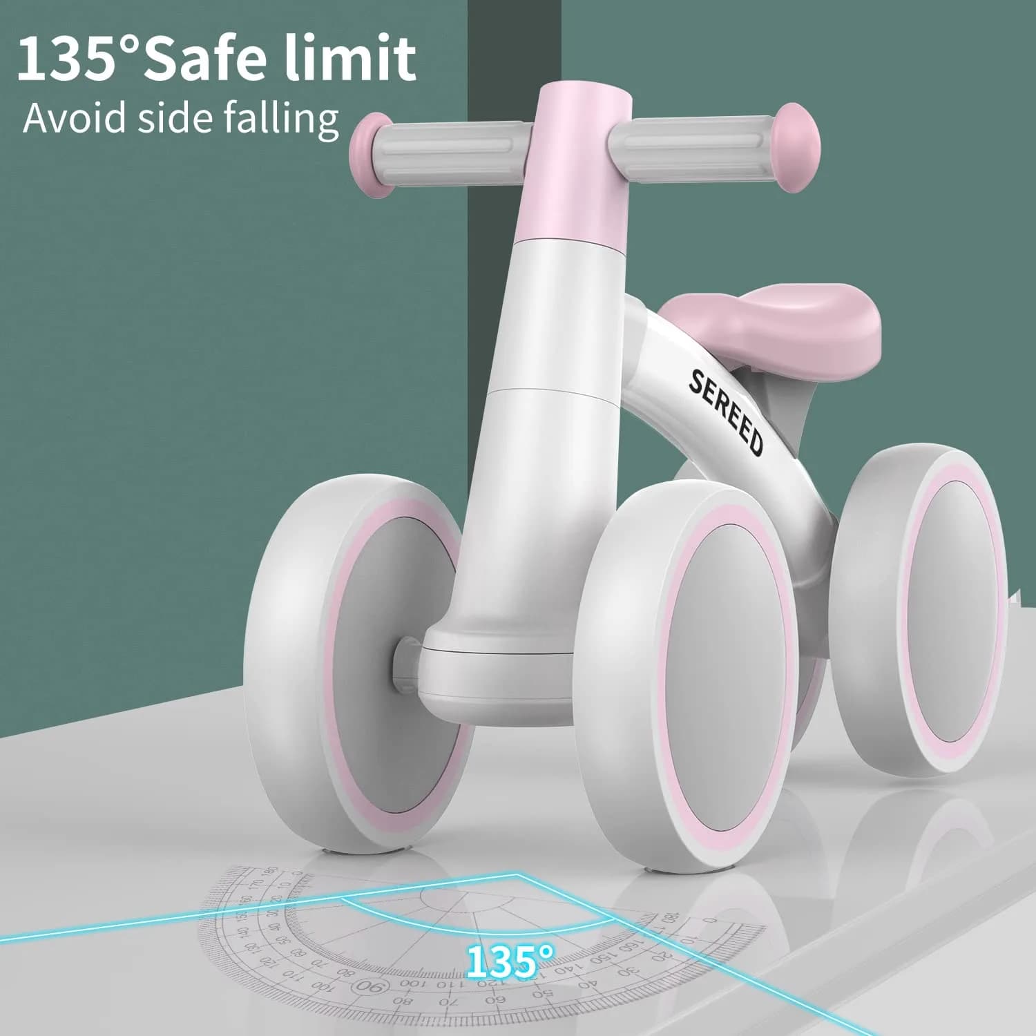 SEREED Baby Balance Bike for 1 Year Old Boy Girl, First Birthday Gift Toy | Aluminum Alloy Frame, 12-24 Months Toddler Bike - view 7