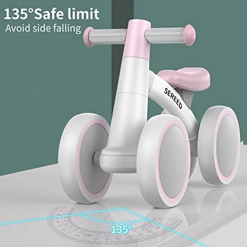SEREED Baby Balance Bike for 1 Year Old Boy Girl, First Birthday Gift Toy | Aluminum Alloy Frame, 12-24 Months Toddler Bike thumbnail 7