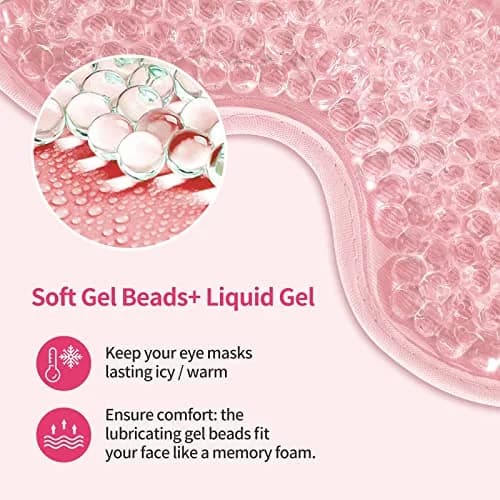 CONSGIJI Gel Eye Mask 2PCS Pink | Reusable Cold Therapy for Puffiness & Dark Circles thumbnail 5