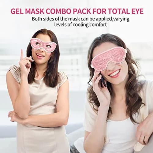 CONSGIJI Gel Eye Mask 2PCS Pink | Reusable Cold Therapy for Puffiness & Dark Circles thumbnail 2