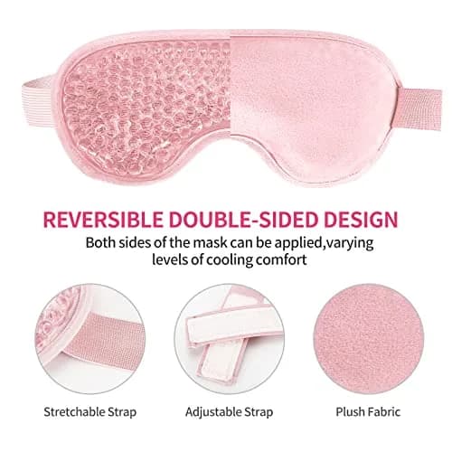 CONSGIJI Gel Eye Mask 2PCS Pink | Reusable Cold Therapy for Puffiness & Dark Circles thumbnail 3