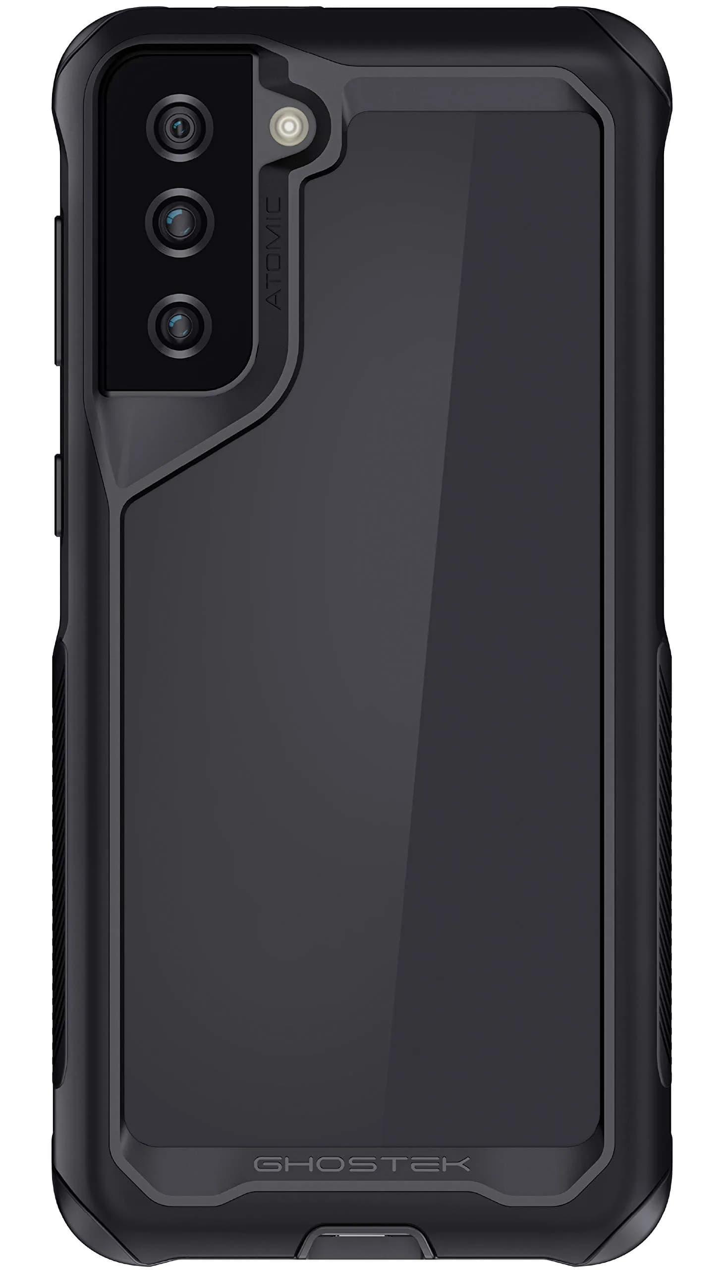 Ghostek Atomic Slim Samsung Galaxy S21 Case - Heavy Duty Aluminum Bumper Clear Back Cover - Shock-Absorbing Protective Phone Case for Galaxy S21 5G Phone Case 2021, (6.2") — Galaxy S21 Plus