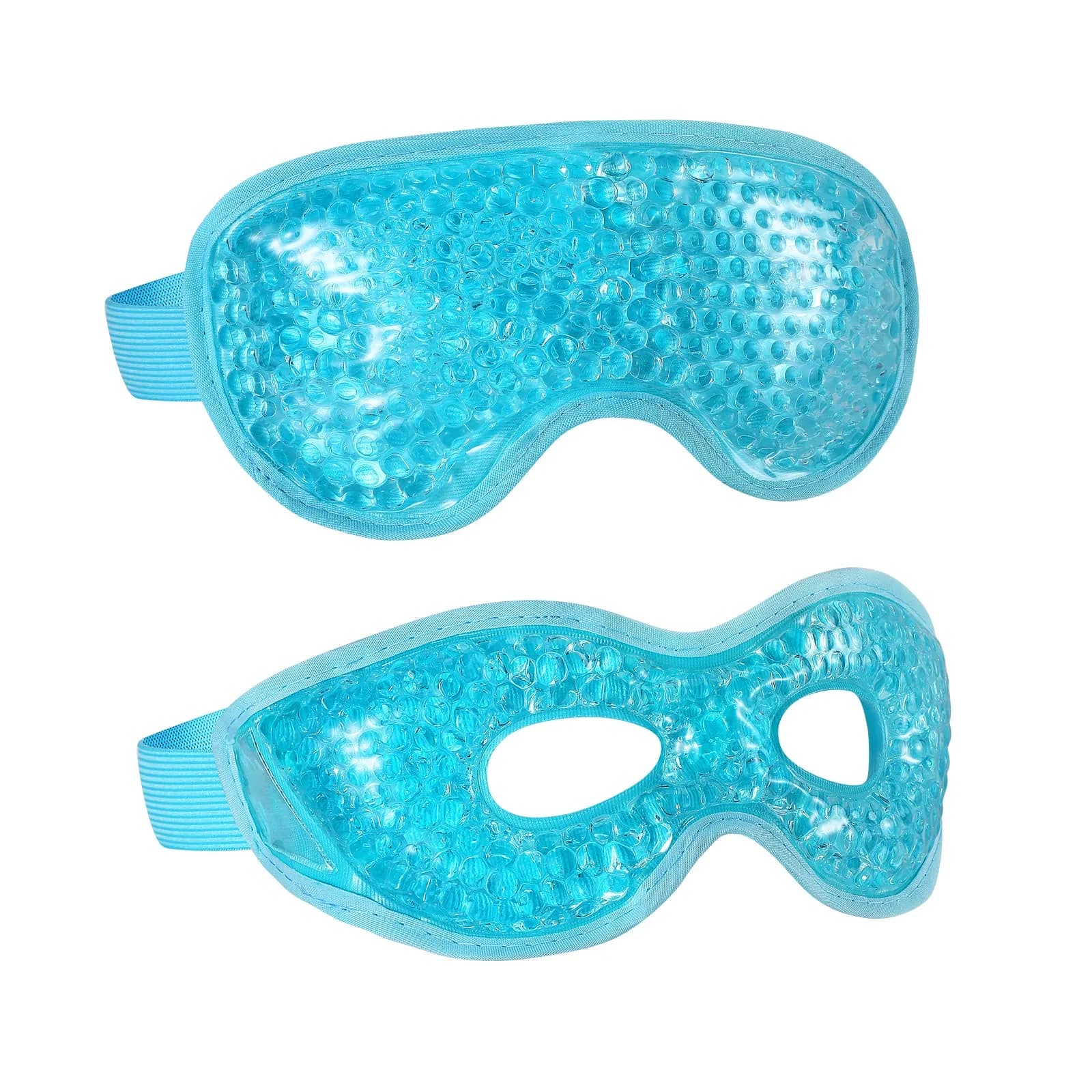 CONSGIJI Gel Eye Mask 2PCS Pink | Reusable Cold Therapy for Puffiness & Dark Circles — Blue - main product image