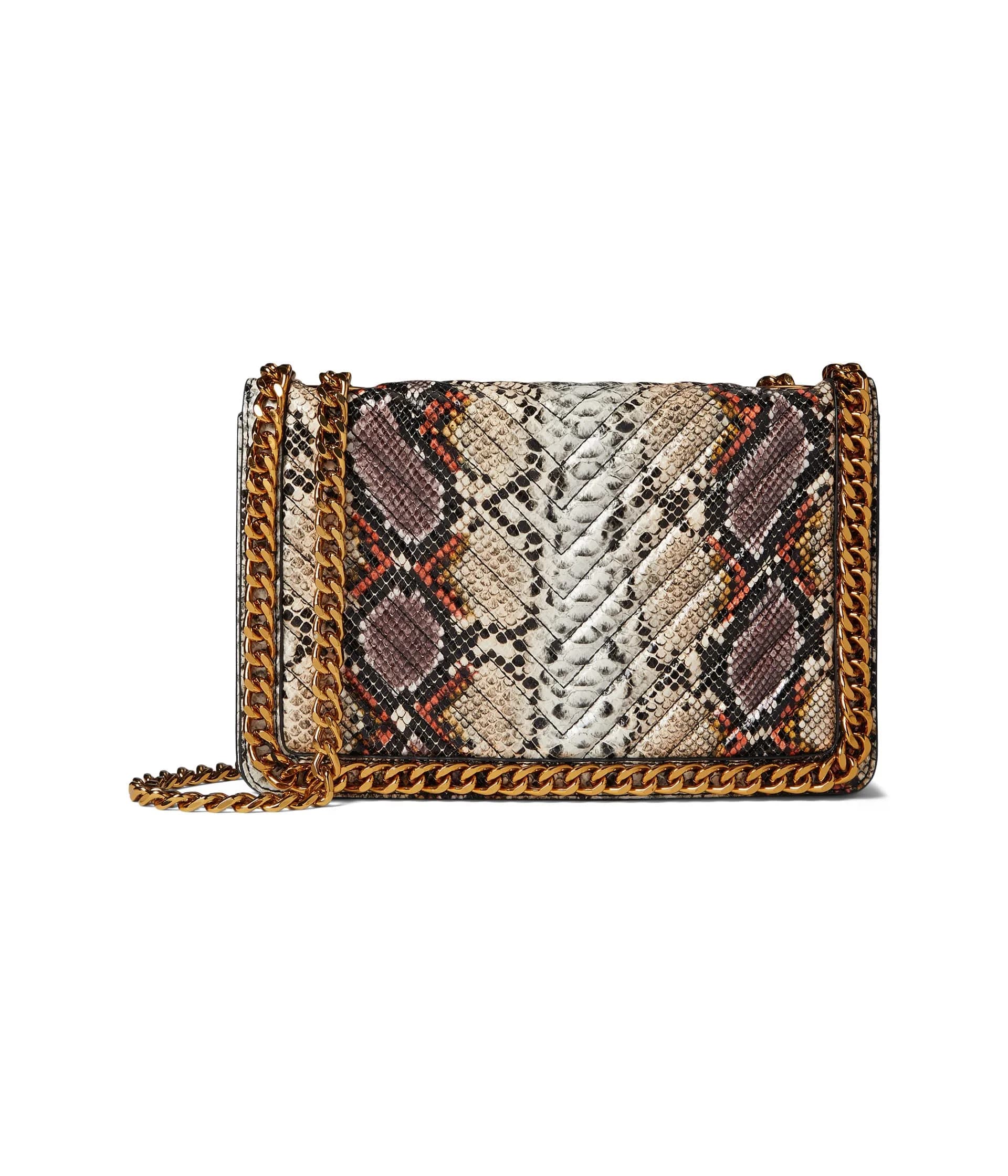 ALDO Women's Medium Greenwald Quilted Crossbody Bag Black | 30cm (11.7") x 19cm (7.4") — Brown Multi / Medium