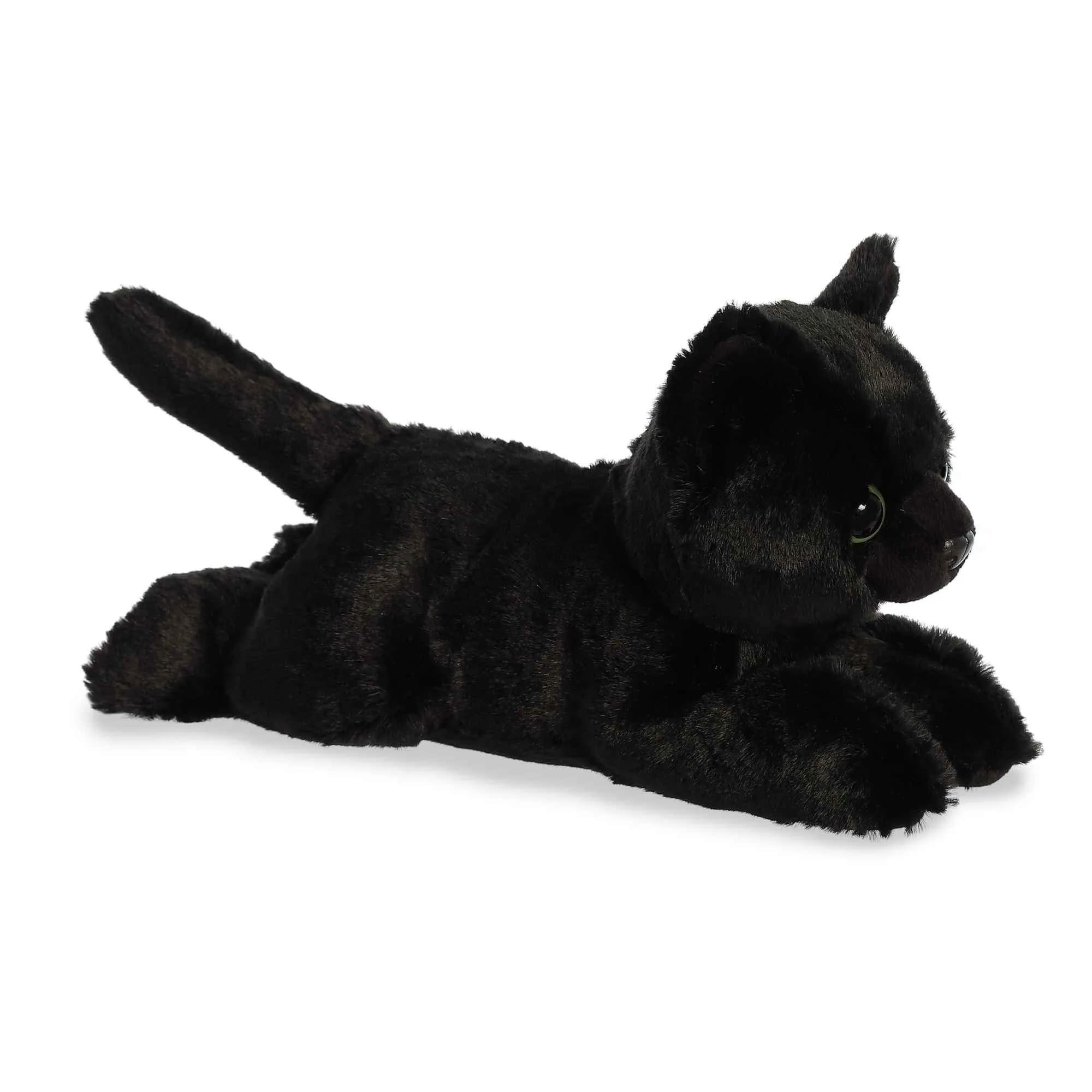 Aurora Mini Flopsie Twilight Cat 8.5" Plush Toy | Soft, Adorable, for All Ages — Black