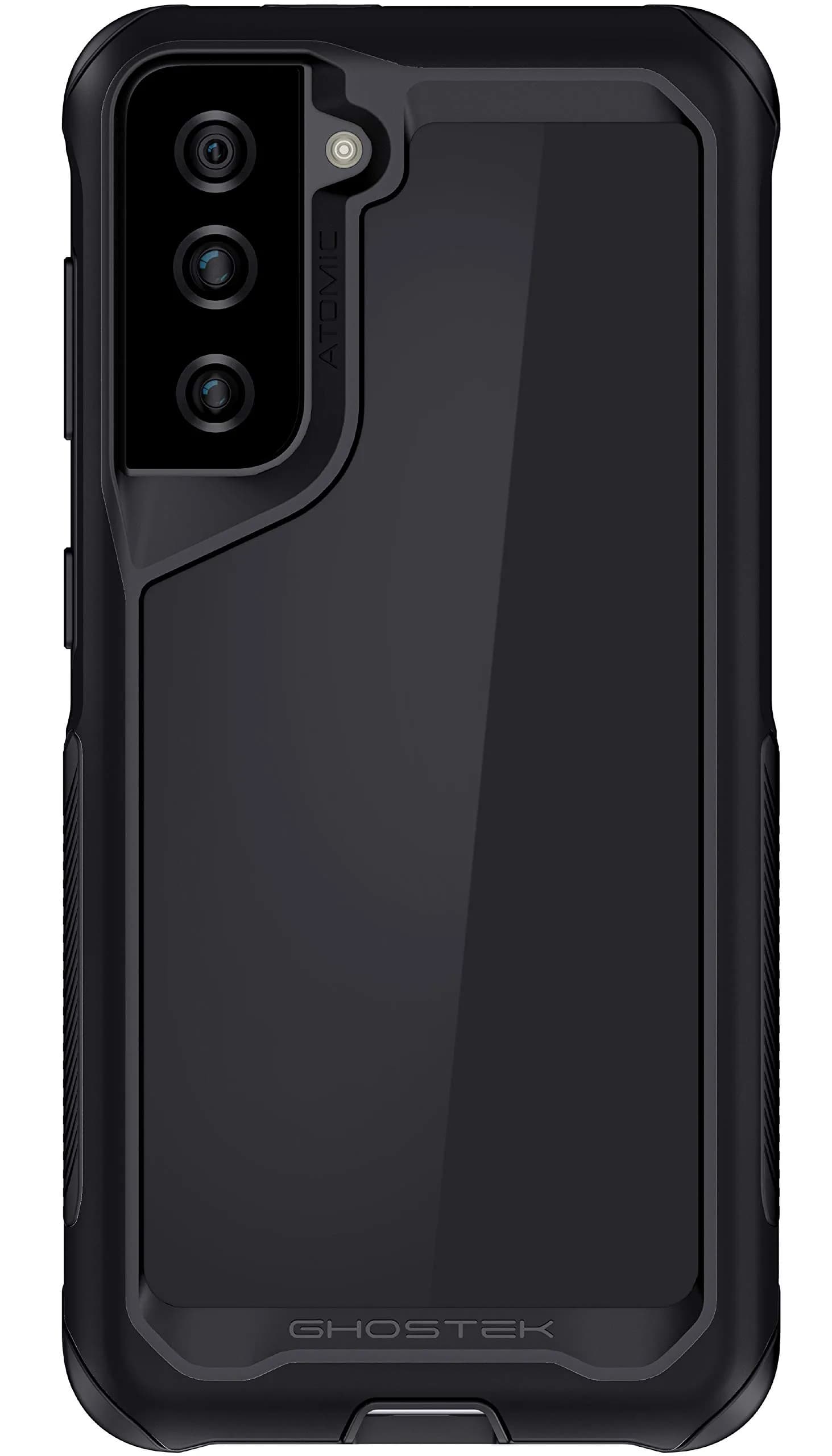 Ghostek Atomic Slim Samsung Galaxy S21 Case - Heavy Duty Aluminum Bumper Clear Back Cover - Shock-Absorbing Protective Phone Case for Galaxy S21 5G Phone Case 2021, (6.2")
