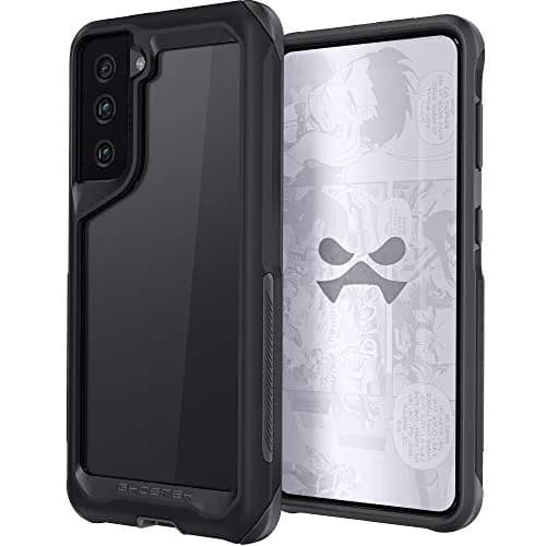 Ghostek Atomic Slim Samsung Galaxy S21 Case - Heavy Duty Aluminum Bumper Clear Back Cover - Shock-Absorbing Protective Phone Case for Galaxy S21 5G Phone Case 2021, (6.2") thumbnail 2