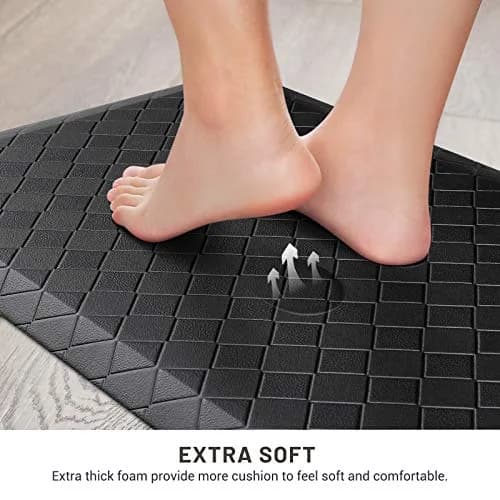 HappyTrends Kitchen Mats for Floor Cushioned Anti-Fatigue Kitchen Rugs | Extra Thick, Waterproof & Non Slip (28"L x 17.3"W) thumbnail 4