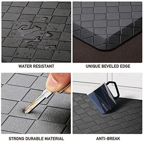 HappyTrends Kitchen Mats for Floor Cushioned Anti-Fatigue Kitchen Rugs | Extra Thick, Waterproof & Non Slip (28"L x 17.3"W) thumbnail 3