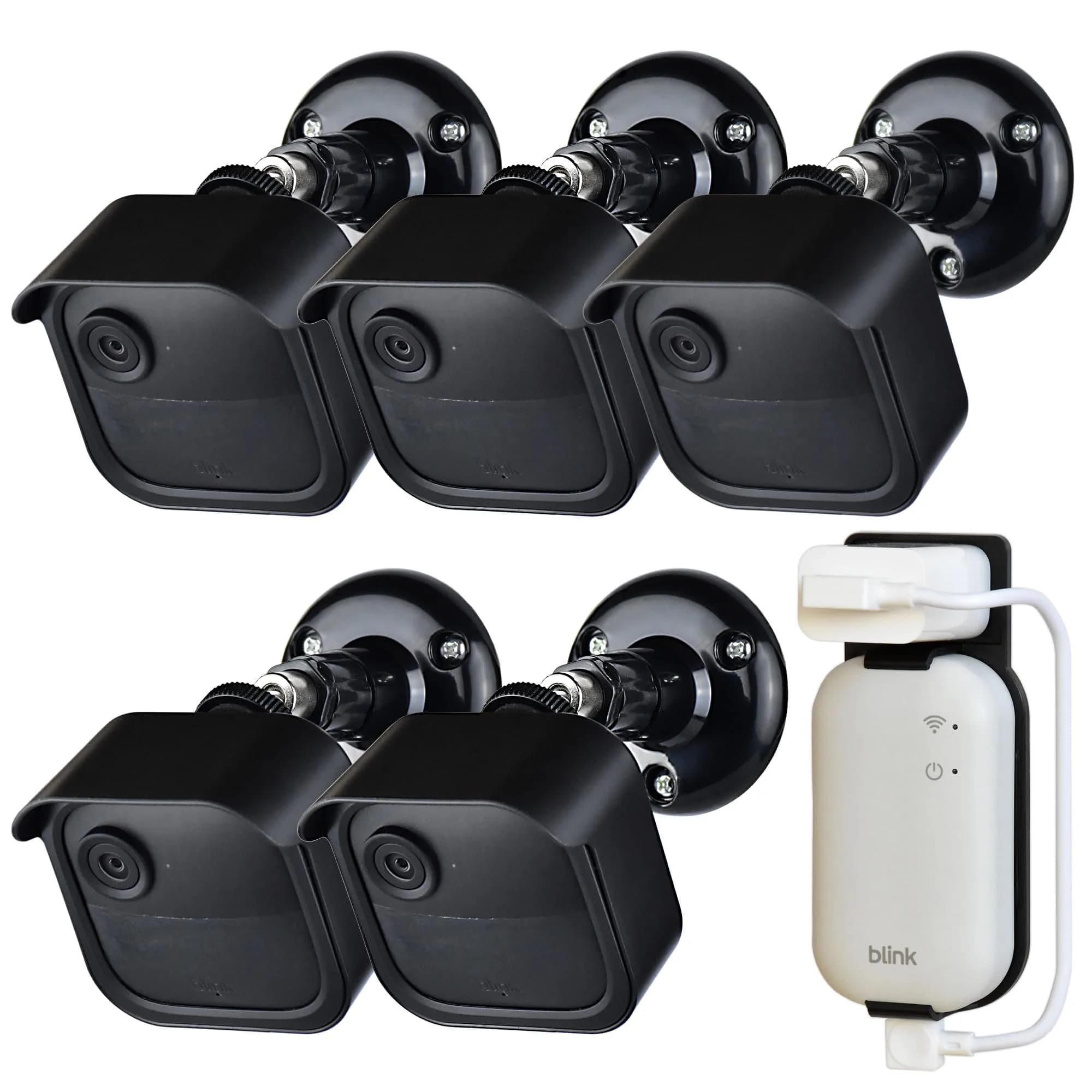 GoHonor Blink Outdoor Camera Mount Bracket 5-Pack with Sync Module Outlet Mount | Weatherproof ABS Plastic - main product image