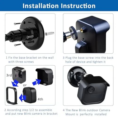 GoHonor Blink Outdoor Camera Mount Bracket 5-Pack with Sync Module Outlet Mount | Weatherproof ABS Plastic thumbnail 4