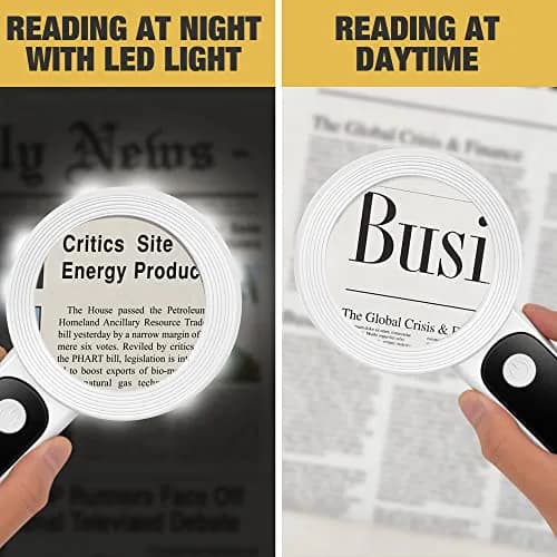 JMH Magnifying Glass with Light, 3.15 inch Lens | 18 LED Lights with 3 Modes thumbnail 4