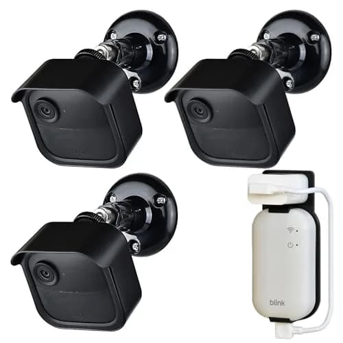 GoHonor 3-Pack Blink Outdoor Camera Mount Bracket with Sync Module Outlet Mount | Weatherproof ABS Plastic, 360° Rotation, Easy Install thumbnail 1