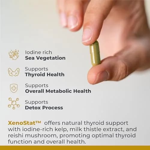 Premier Research Labs XenoStat - Thyroid Supplement - 90 Capsules | Natural Thyroid Support with Iodine & Plant Extracts thumbnail 4