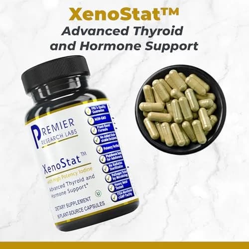 Premier Research Labs XenoStat - Thyroid Supplement - 90 Capsules | Natural Thyroid Support with Iodine & Plant Extracts thumbnail 2
