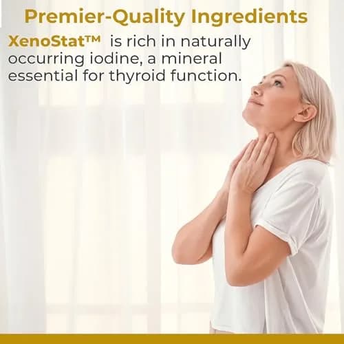 Premier Research Labs XenoStat - Thyroid Supplement - 90 Capsules | Natural Thyroid Support with Iodine & Plant Extracts thumbnail 3