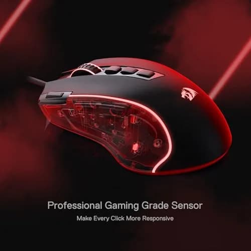 Redragon M612 Predator Wired RGB Optical Gaming Mouse 8000 DPI, 126g | 11 Programmable Buttons, Pixart P3104 Sensor thumbnail 4