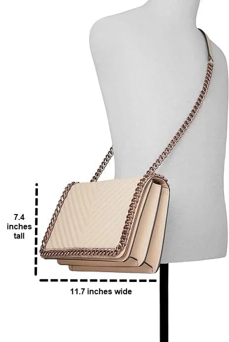ALDO Women's Medium Greenwald Crossbody Bag, Beige Overflow | Versatile Synthetic Handbag for Daily Use thumbnail 6