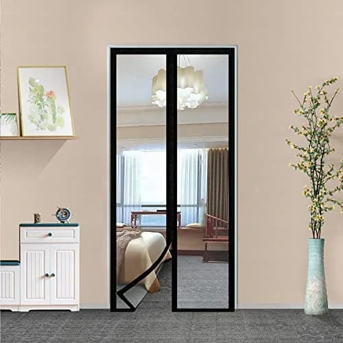 SANJIANKER Transparent Insulated Curtain-Magnetic Thermal Cover | Self-Closing Privacy Screen for Doors Up to 36" x 82" thumbnail 1