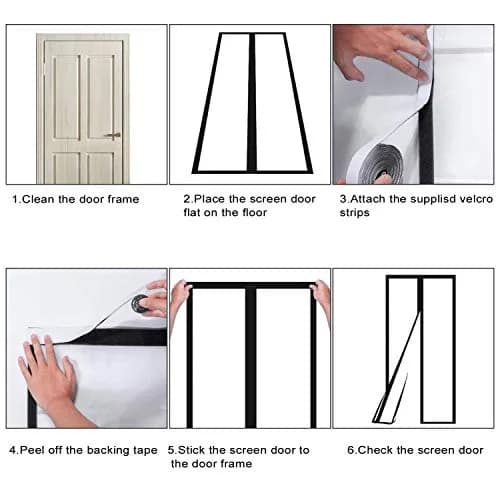 SANJIANKER Transparent Insulated Curtain-Magnetic Thermal Cover | Self-Closing Privacy Screen for Doors Up to 36" x 82" thumbnail 5