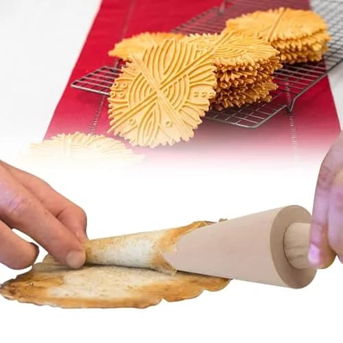 HERCHR Natural Wood Cone Roller for Pizzelles, Krumkakes & Ice Cream Cones | 23cm (9.1in) thumbnail 6