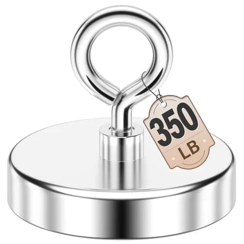 FINDMAG 350 LBS Fishing Magnet, 2 Inch (50mm) Diameter x 0.39 Inch (10mm) Thickness | Heavy Duty Neodymium Retrieval Magnet thumbnail 1