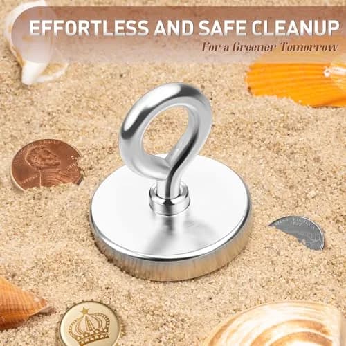 FINDMAG 350 LBS Fishing Magnet, 2 Inch (50mm) Diameter x 0.39 Inch (10mm) Thickness | Heavy Duty Neodymium Retrieval Magnet thumbnail 7
