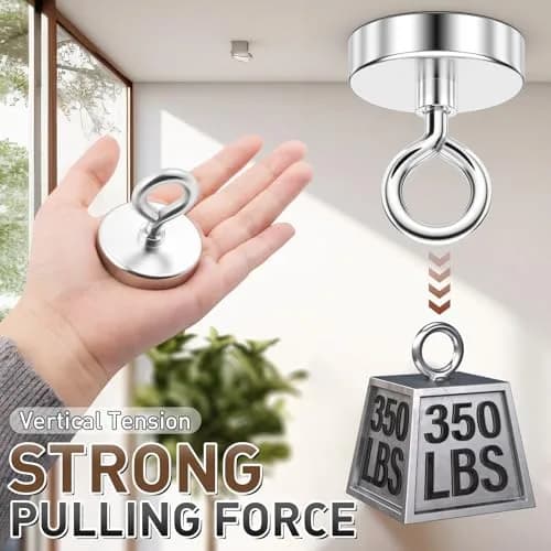 FINDMAG 350 LBS Fishing Magnet, 2 Inch (50mm) Diameter x 0.39 Inch (10mm) Thickness | Heavy Duty Neodymium Retrieval Magnet thumbnail 9