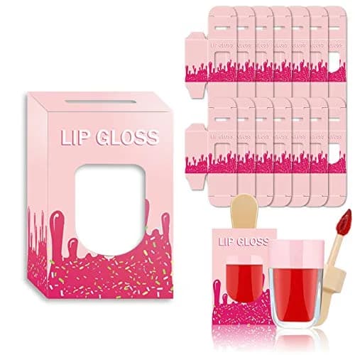 ANZKA Pink Lip Gloss Boxes 15 Pack Ice Cream Shaped | Premium Packaging for Lip Gloss Tubes thumbnail 1