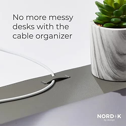 Nordik Leather Desk Mat - Alaskan Gray - Large Leather Desk Pad 35x17 in | Waterproof, Ergonomic & Premium thumbnail 3