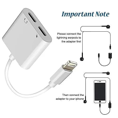Belcompany MFi Certified Dual Lightning Adapter 2 Pack | Charge & Listen Simultaneously thumbnail 4
