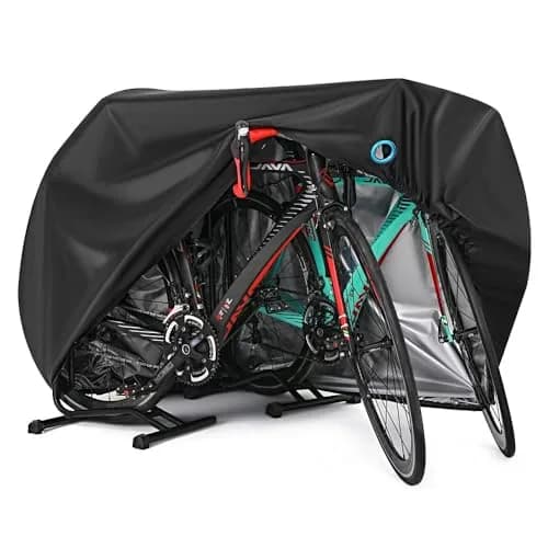 Hanmir Bike Cover Waterproof Outdoor, Bicycle Cover with Bag for 2-3 Bikes | Heavy-Duty, Windproof & UV Resistant thumbnail 1