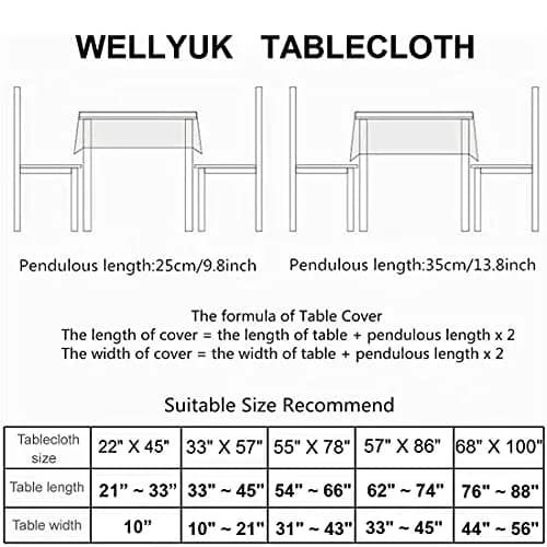 WELLYUK 57 Inch X 86 Inch Oblong Tablecloth, Vintage Embroidery Flower Lace, Brown Flower | Classic Rectangular Polyester Table Cloth thumbnail 5