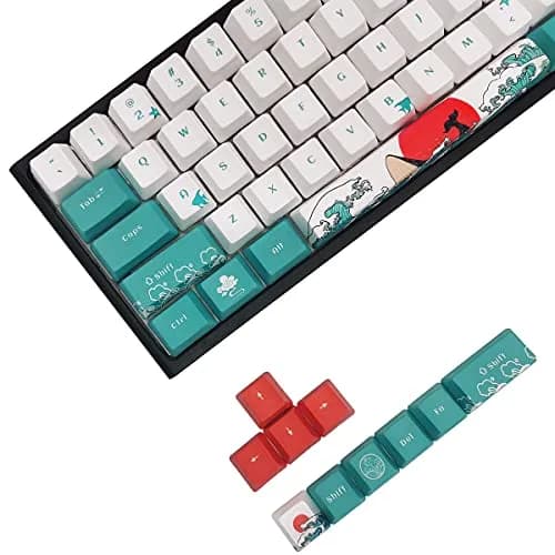SDYZ Custom Keycaps-Keycaps 60 Percent, Suitable for GK61/GK64/RK61/Anne/GH60 /ALT61 Mechanical Keyboards, 71 Key Set, OEM Profile PBT Key caps (Coral Sea) | High-Quality OEM Profile thumbnail 1