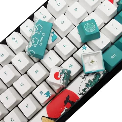 SDYZ Custom Keycaps-Keycaps 60 Percent, Suitable for GK61/GK64/RK61/Anne/GH60 /ALT61 Mechanical Keyboards, 71 Key Set, OEM Profile PBT Key caps (Coral Sea) | High-Quality OEM Profile thumbnail 4
