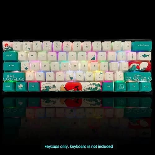 SDYZ Custom Keycaps-Keycaps 60 Percent, Suitable for GK61/GK64/RK61/Anne/GH60 /ALT61 Mechanical Keyboards, 71 Key Set, OEM Profile PBT Key caps (Coral Sea) | High-Quality OEM Profile thumbnail 7