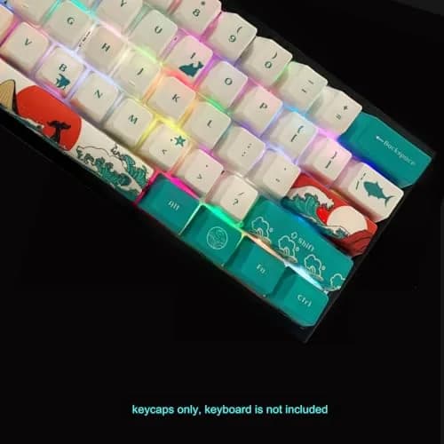 SDYZ Custom Keycaps-Keycaps 60 Percent, Suitable for GK61/GK64/RK61/Anne/GH60 /ALT61 Mechanical Keyboards, 71 Key Set, OEM Profile PBT Key caps (Coral Sea) | High-Quality OEM Profile thumbnail 3