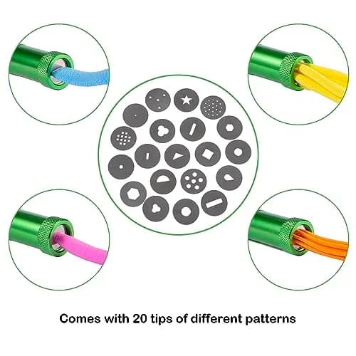 YAMHOHO Stainless Steel Clay Extruder Set 16.5cm | 20 Interchangeable Discs for Ceramics & Pastry (Green) thumbnail 6