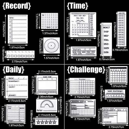 Zonon Journal Stamps 18 Styles | DIY Crafts for Scrapbooking & Planning thumbnail 2