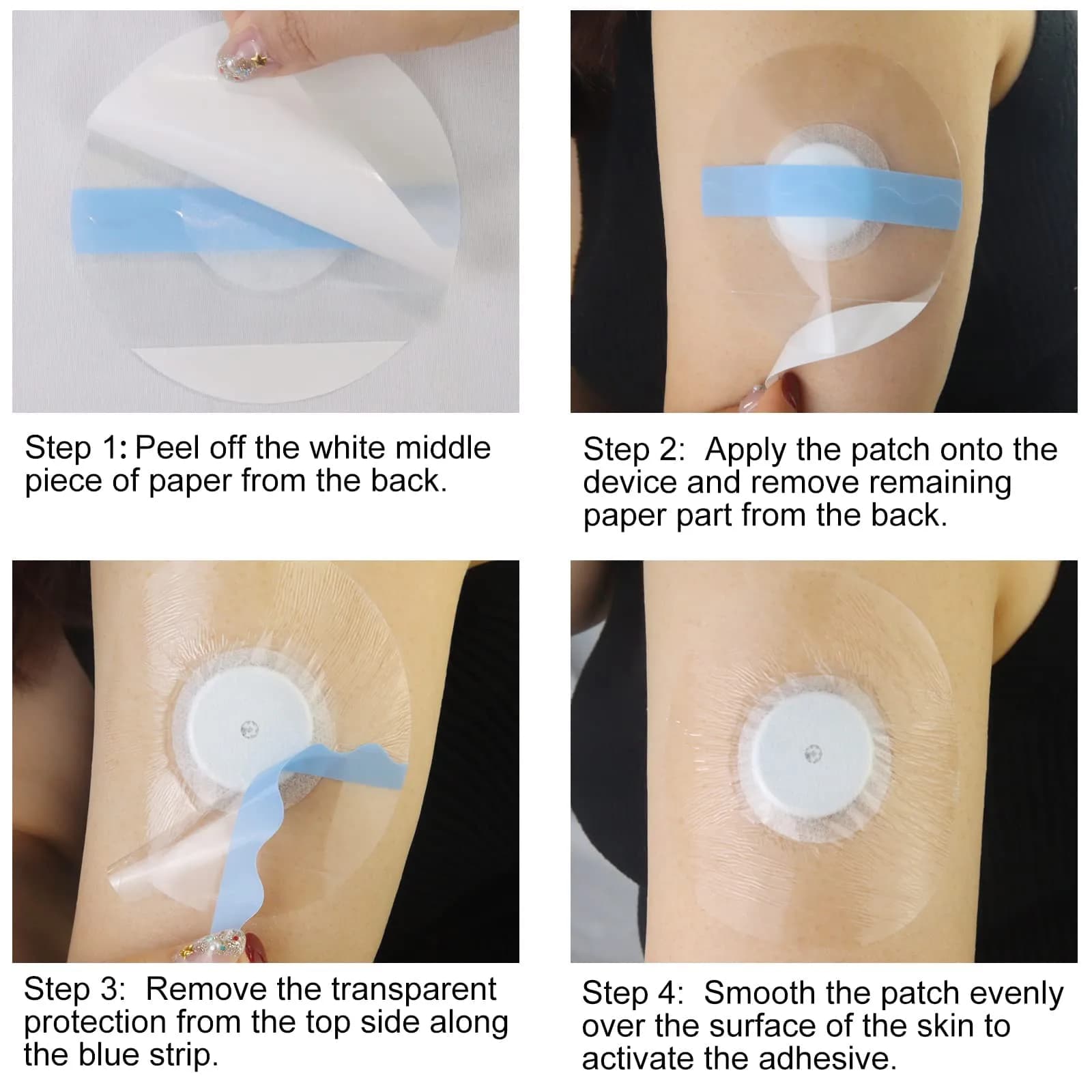 HONYOU Libre Sensor Covers 60-Pack | Waterproof, Hypoallergenic Adhesive Patches for Libre 2/3 - view 7
