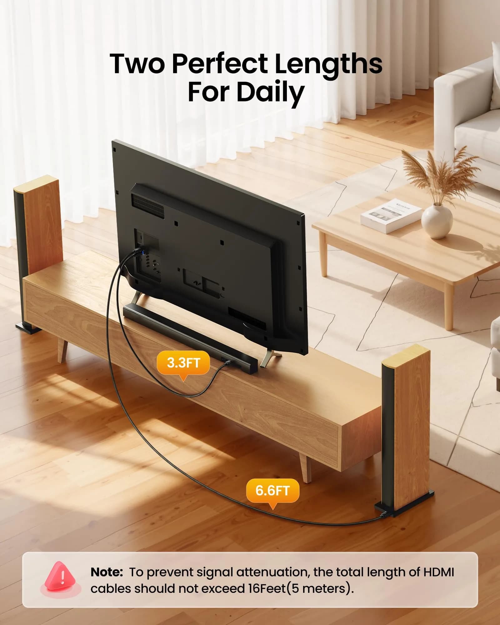 Silkland 8K HDMI 2.1 ARC/eARC Cable 2.03m (6.6ft) | Supports 48Gbps, 8K@60Hz, 4K@120Hz - view 8
